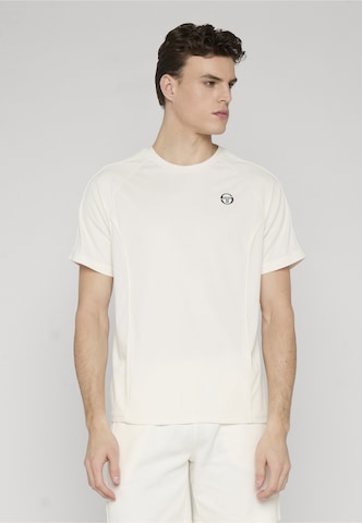 Sergio Tacchini - Camisa 'Egeo' em branco: frente