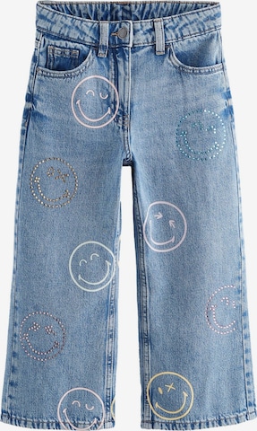 mėlyna Next Plačios klešnės Džinsai 'SmileyWorld': priekis