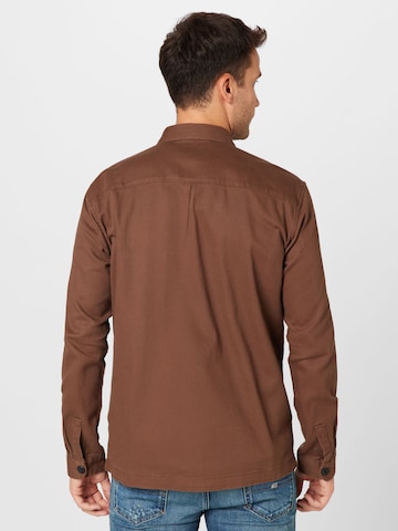 TOM TAILOR DENIM Comfort fit Button Up Shirt in Brown