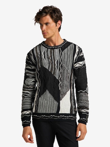 Carlo Colucci Sweater ' Comper ' in Black: front