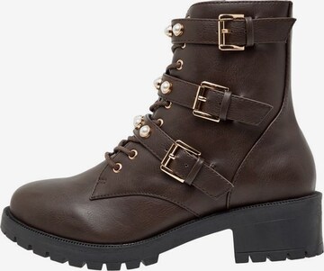 Boots 'PEARL' Bianco en marron : devant