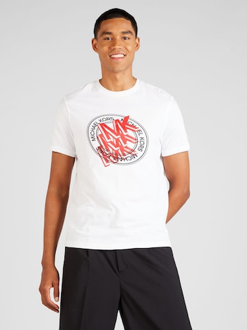T-Shirt Michael Kors en blanc : devant