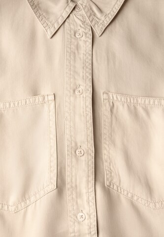 CECIL Bluse im Washed-Look in Beige