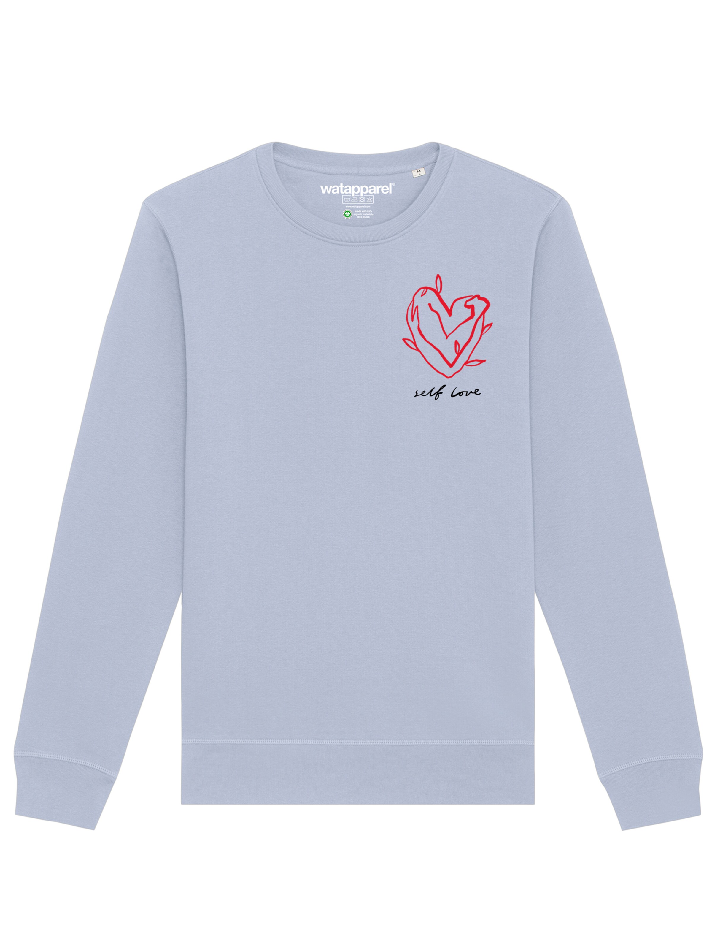 Watapparel Sweatshirt 'Self love' in Blue: front