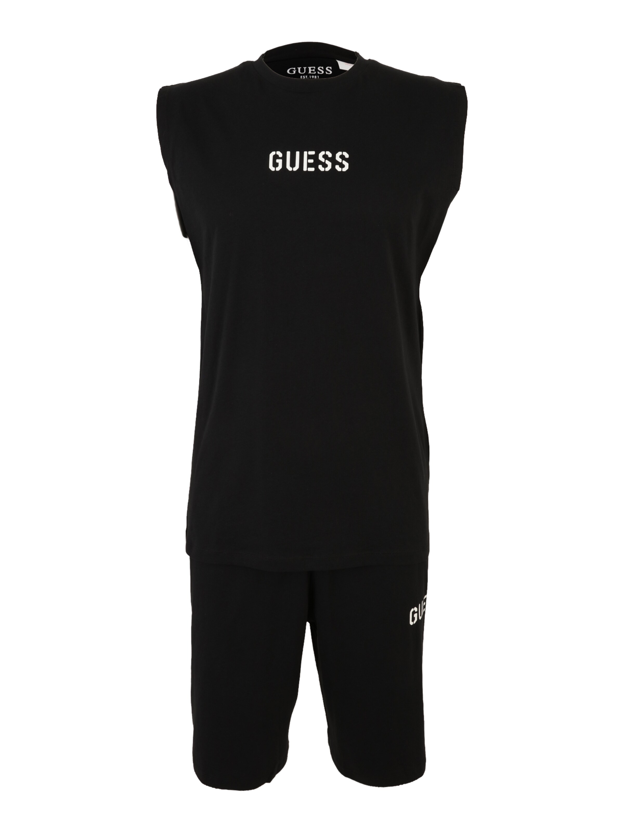 GUESS Short Pajamas 'MALCOLM' in Black: front