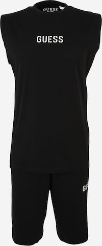 GUESS Lyhyt pyjama 'MALCOLM' värissä musta: etupuoli