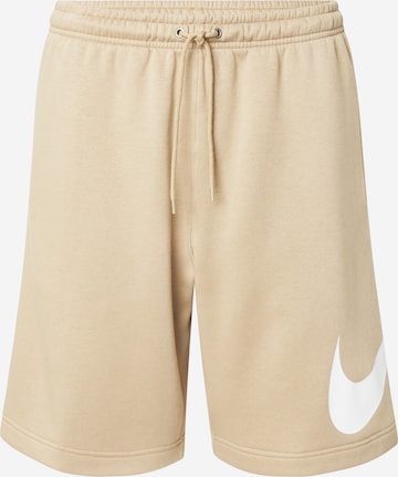 Pantalon 'CLUB' Nike Sportswear en beige : devant