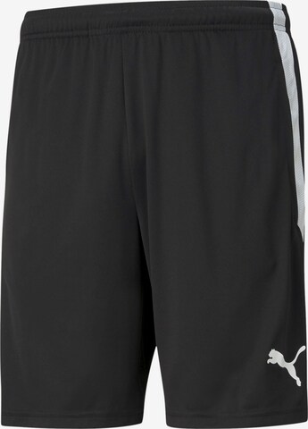 PUMA Workout Pants 'TeamLiga' in Black: front