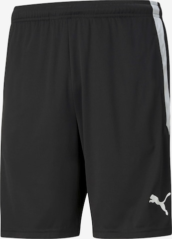 PUMA Regular Workout Pants 'TeamLiga' in Black: front