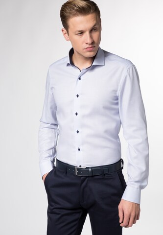 ETERNA Slim fit Button Up Shirt in Blue: front