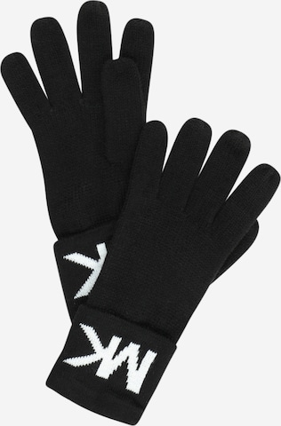 MICHAEL Michael Kors Ръкавици с пръсти 'TURN BACK' в черно: отпред