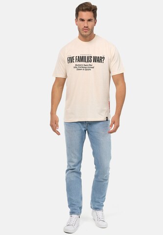 Recovered T-Shirt 'The Godfather New York 1945 Relaxed' in Beige