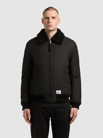 khujo Winterjacke 'Amos' in Schwarz: Vorderseite