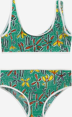 Marni Bustier Bikini - zöld: elől