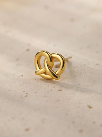 Hey Happiness - Pendientes 'Pretzel Delight' en oro