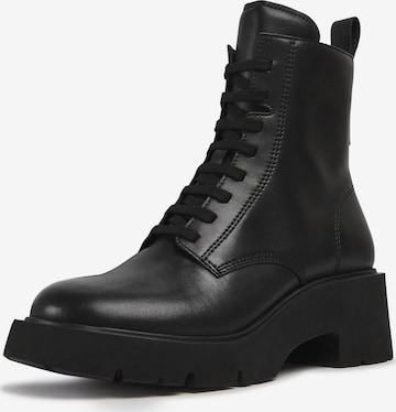 CAMPER Lace-Up Ankle Boots 'Domaine' in Black: front