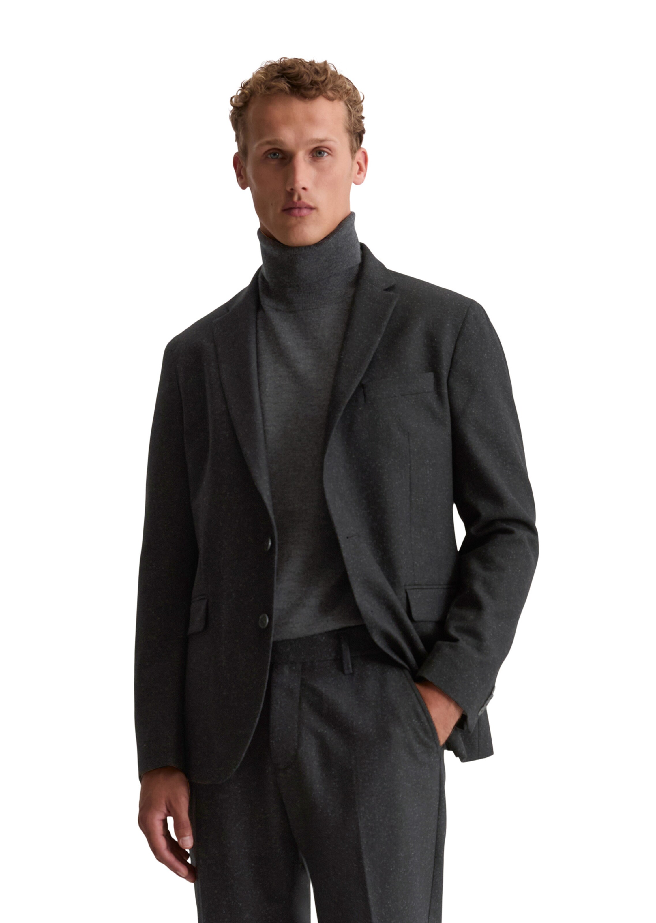 Marc O'Polo Regular Fit Sakko in Schwarz: Vorderseite