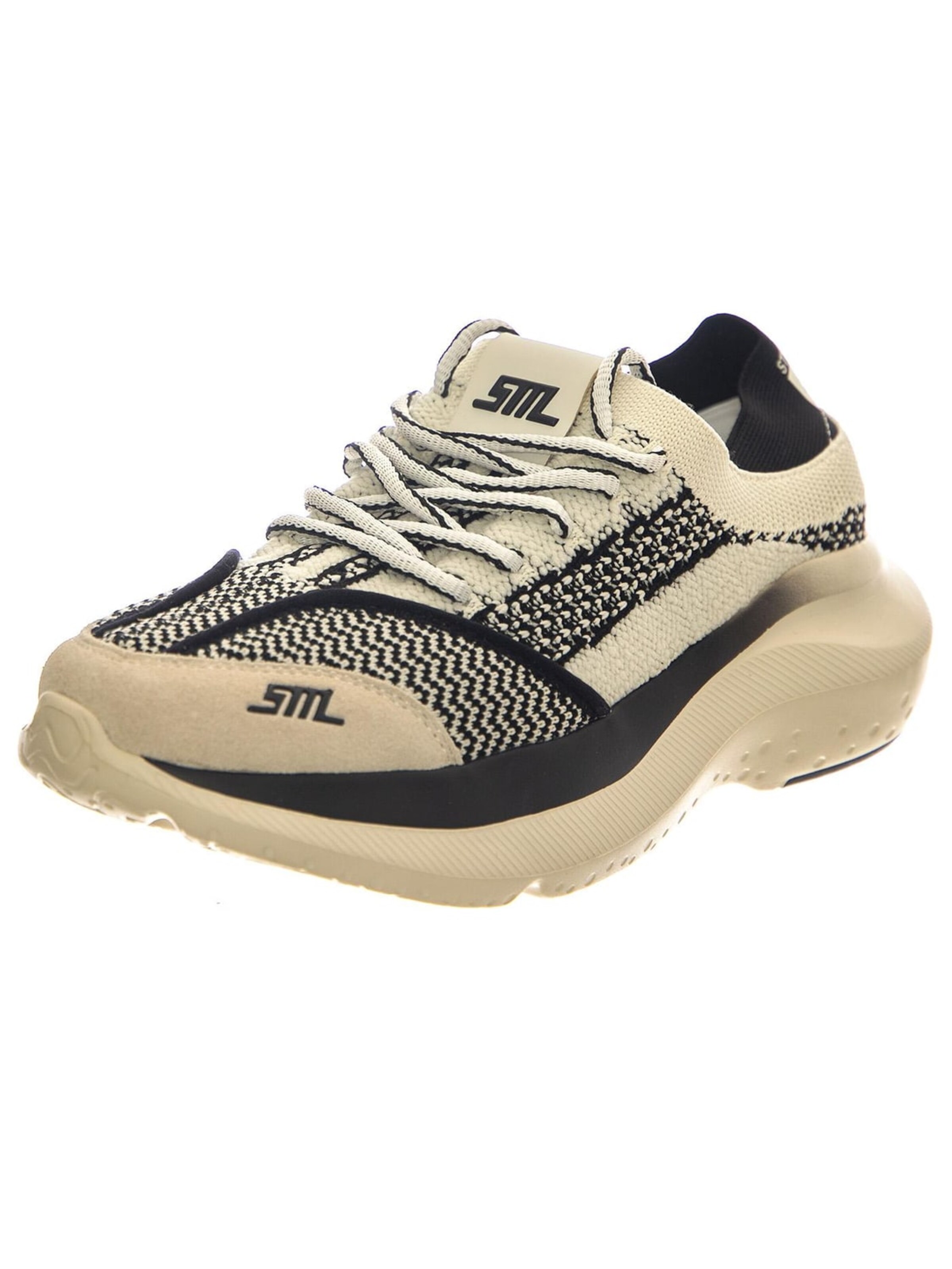 STEVE MADDEN Sportslig snøresko 'Elevate 3 Beige Almond' i blandingsfarvet: forside
