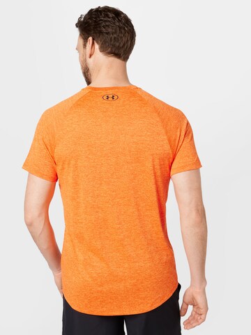 UNDER ARMOUR Regular fit Functioneel shirt 'Tech 2.0' in Oranje