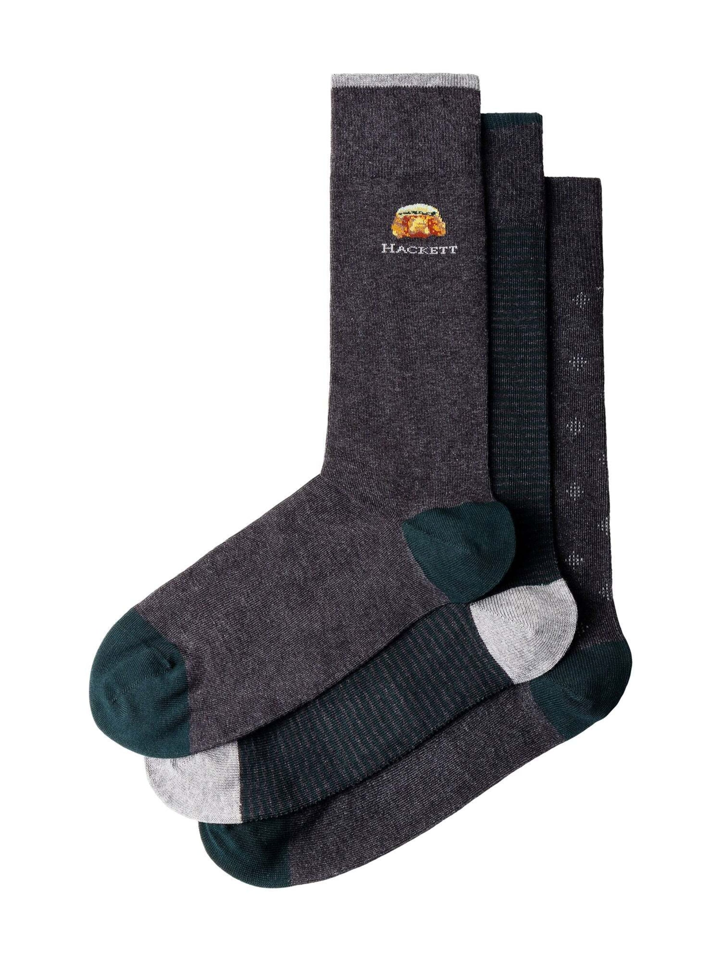 Hackett London Socken ' HARRY STRIPES ' in Braun: Vorderseite