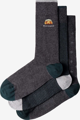 Chaussettes ' HARRY STRIPES ' Hackett London en marron : devant