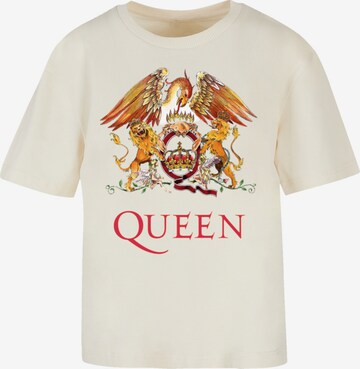 F4NT4STIC T-Shirt 'Queen Classic Crest' in Beige: predná strana