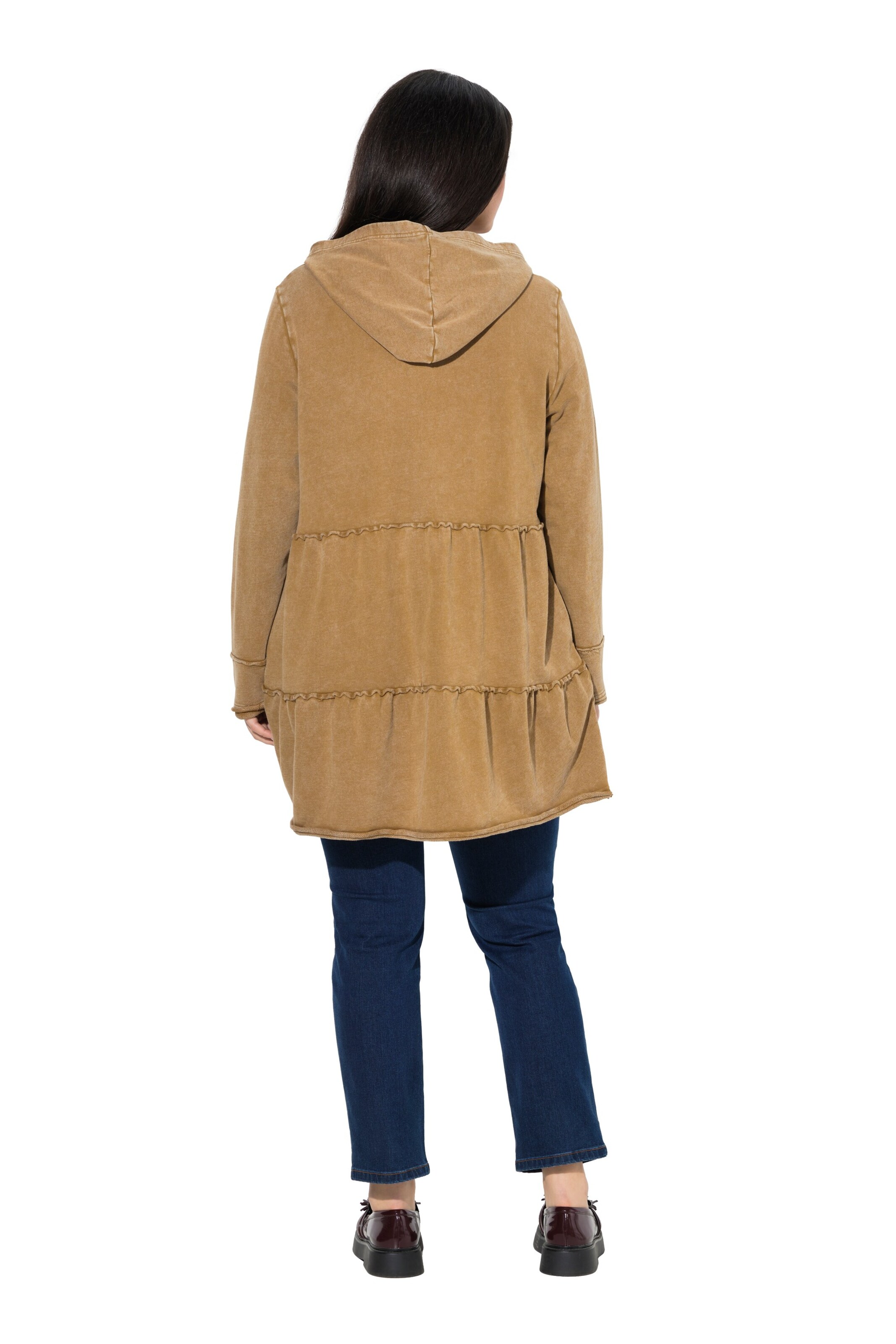 Ulla Popken Sweat jacket in Brown