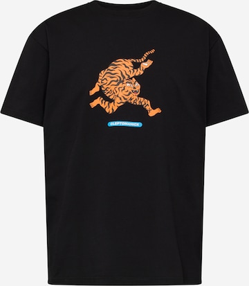 Maglietta 'Tiger Limbs' di Cleptomanicx in nero: frontale