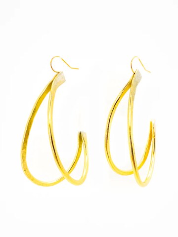 d'ecolife Essentials Ohrringe 'Coeur' in Gold: Vorderseite
