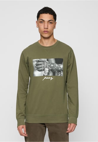 MT Men Sweatshirt 'Pray 2.0' in Grün: Vorderseite