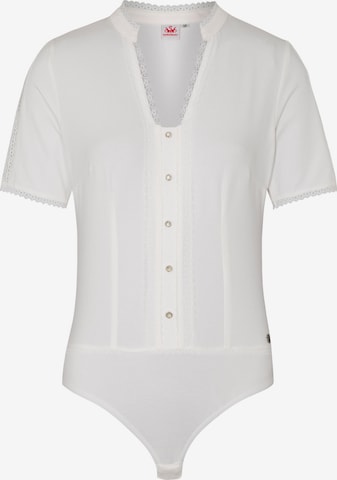 SPIETH & WENSKY Blouse Bodysuit 'Adria' in White: front