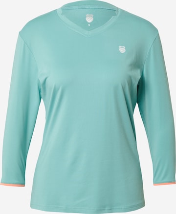 K-Swiss Performance Functioneel shirt 'HYPERCOURT' in Blauw: voorkant