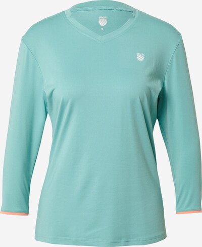 K-Swiss Performance T-shirt fonctionnel 'HYPERCOURT' en turquoise / orange / blanc, Vue avec produit