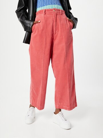 Polo Ralph Lauren Široke hlačnice Hlače | roza barva: sprednja stran