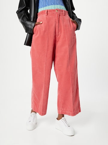 Wide Leg Pantalon Polo Ralph Lauren en rose : devant