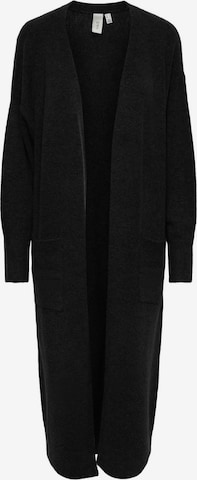 Y.A.S Knit Cardigan 'BALIS' in Black: front