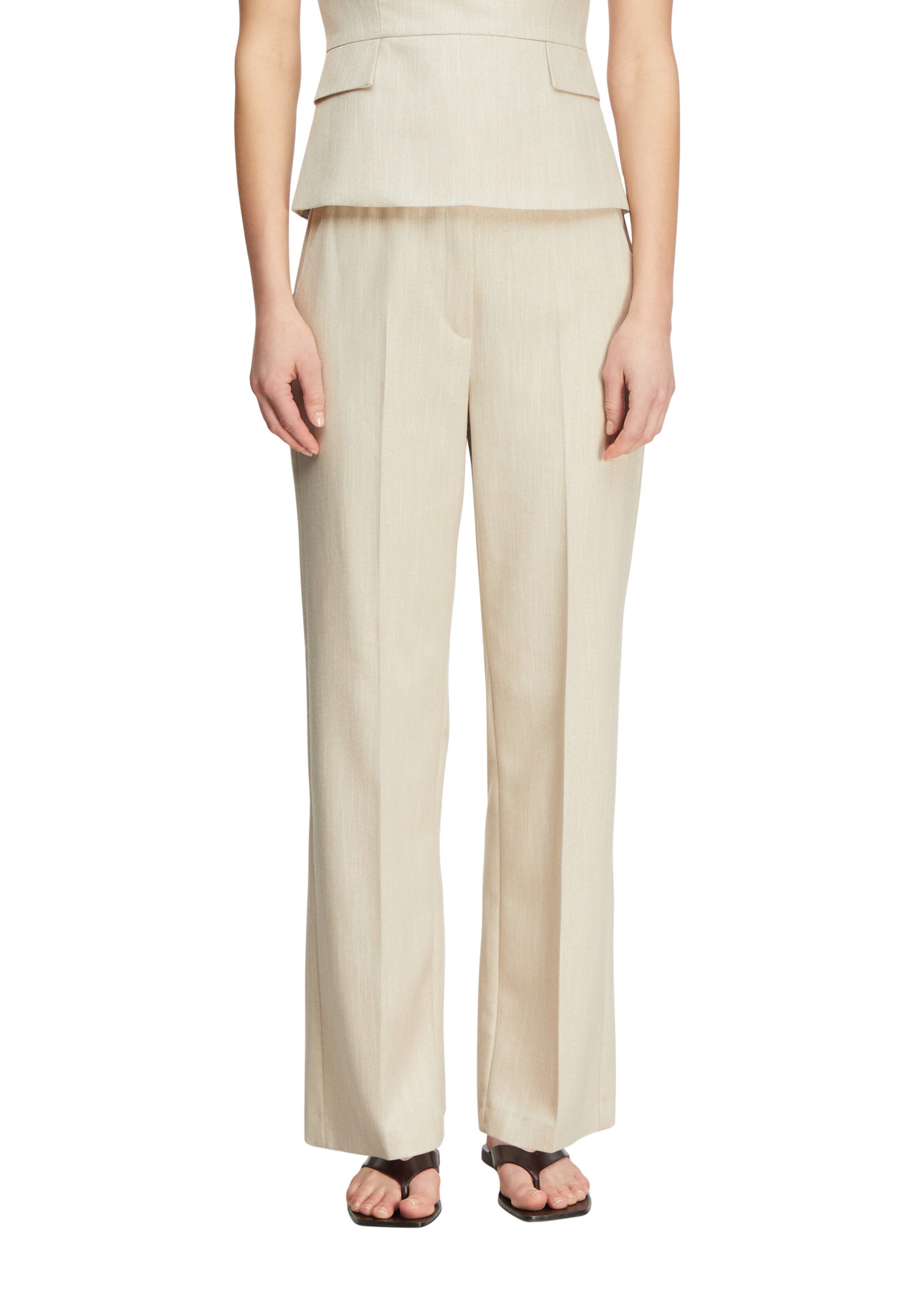 Regular Pantalon COMMA en beige