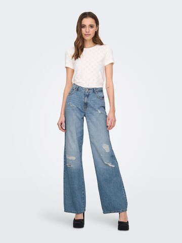 ONLY Wide leg Jeans in Blauw