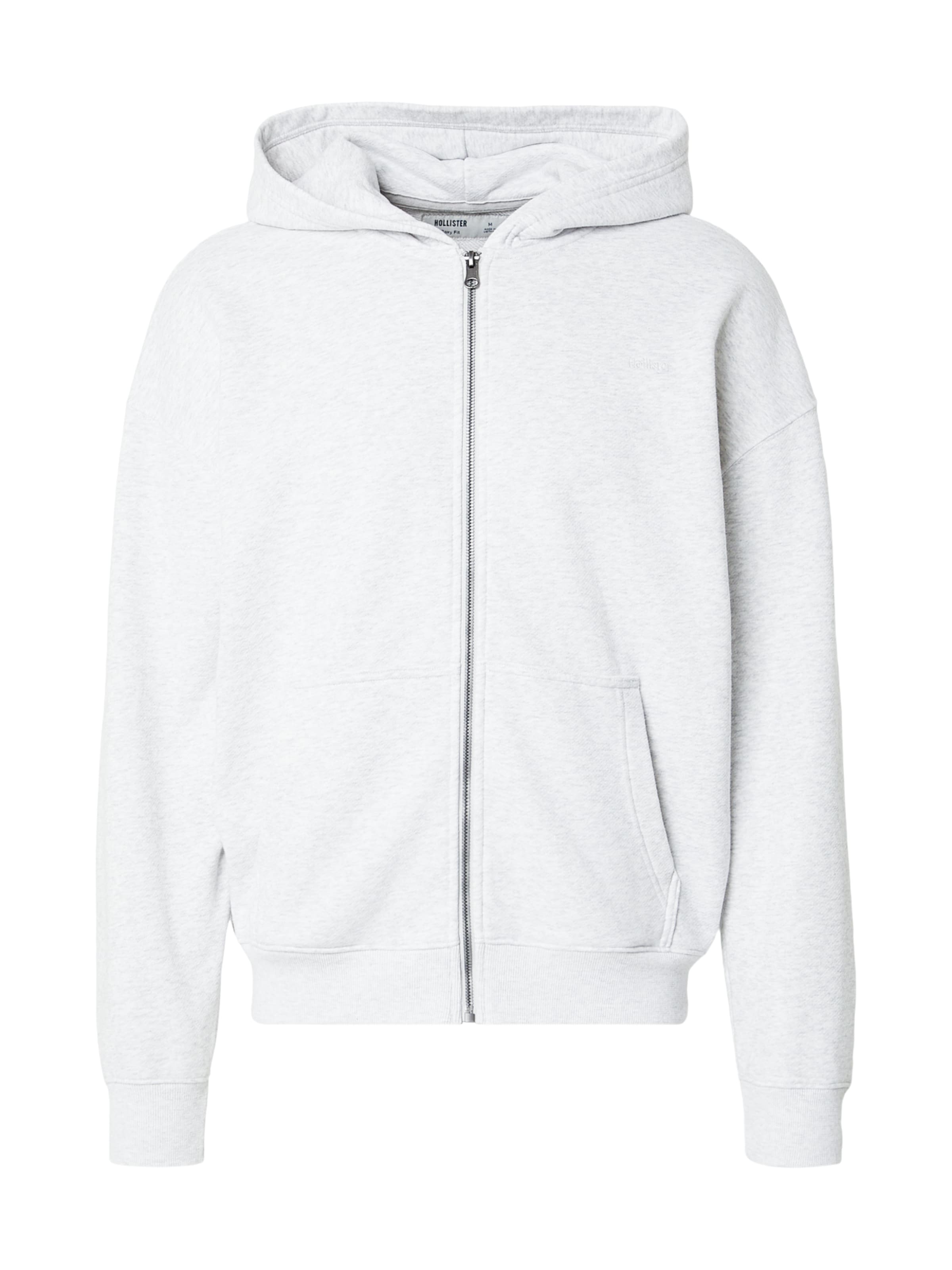 HOLLISTER Ζακέτα φούτερ σε γκρι: μπροστά
