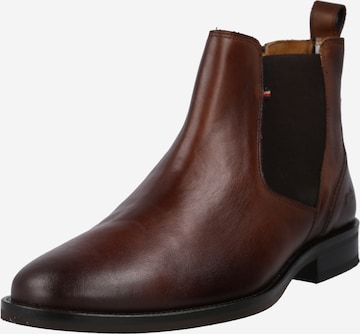 TOMMY HILFIGER Chelsea boots i brun: framsida