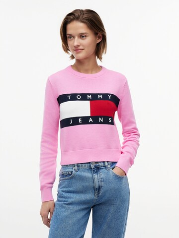 Tommy Jeans Pullover in Pink: Vorderseite