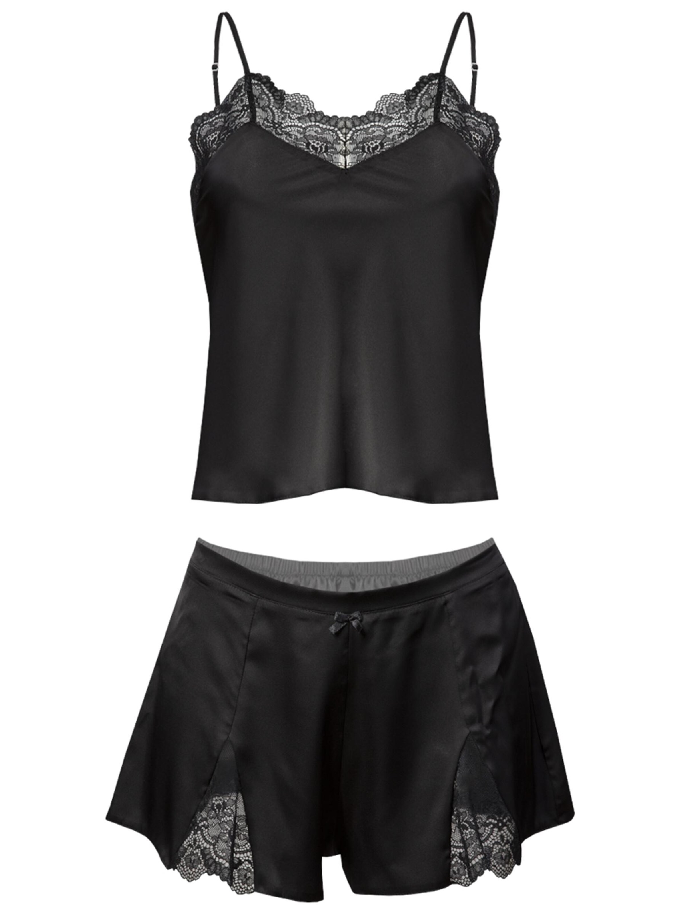 Vivisence Pyjama '2037' in Zwart: voorkant