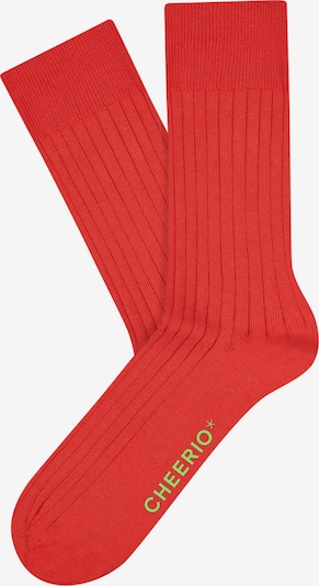 CHEERIO* Chaussettes 'TOUGH GUY' en rouge, Vue avec produit