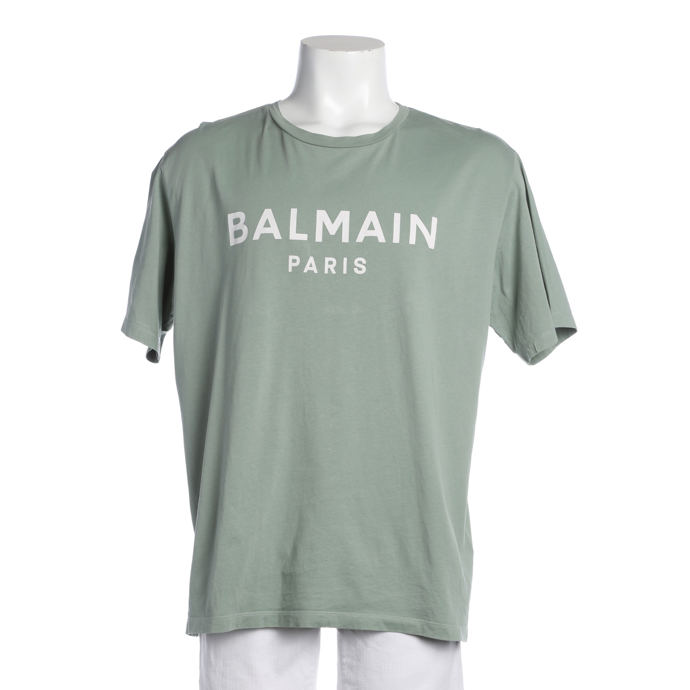 Balmain T-Shirt L in Grün: Vorderseite