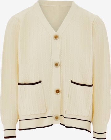 NALLY Knit Cardigan in Beige: front