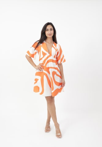 Robe Elara en orange : devant