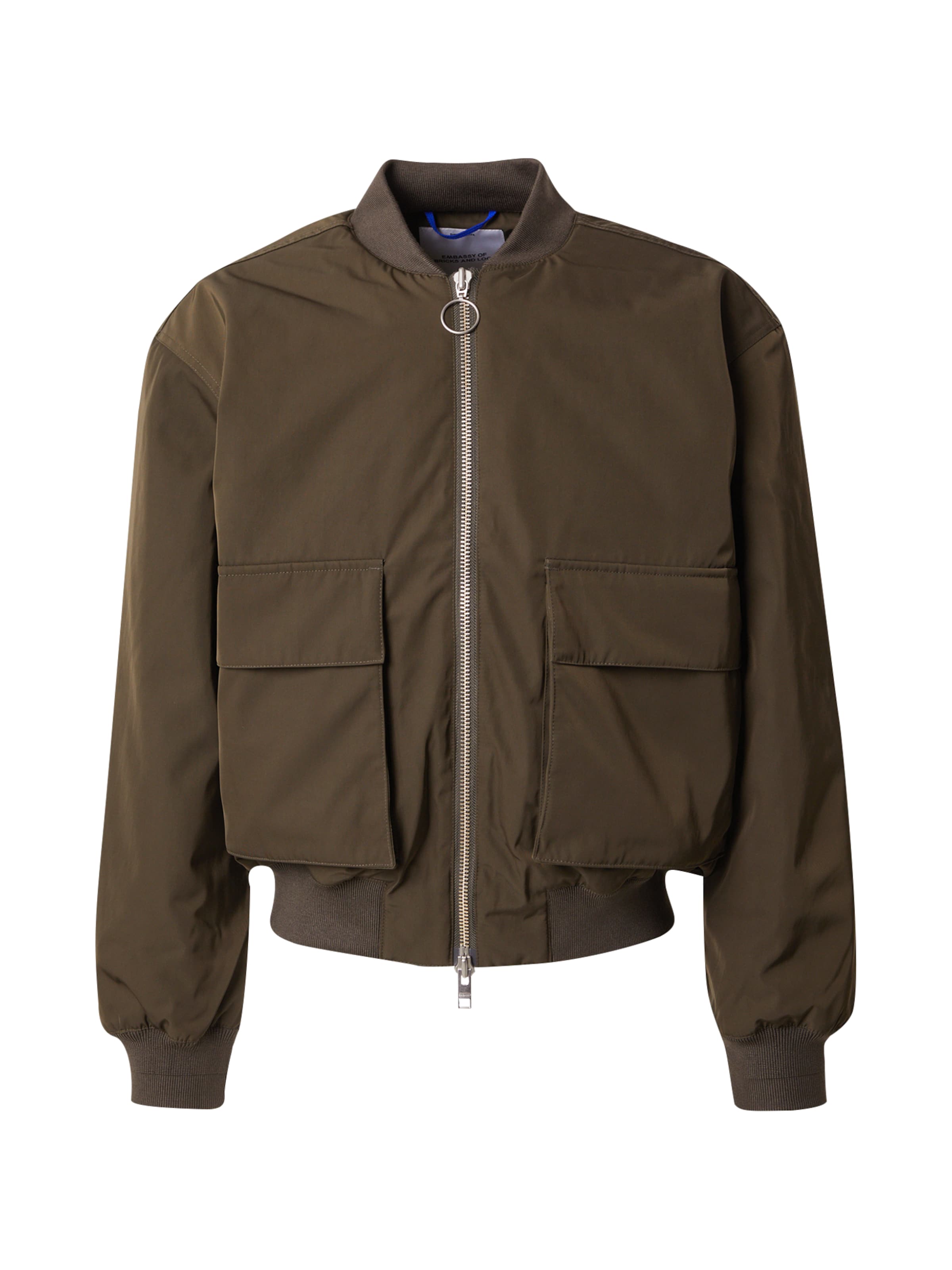 Embassy of Bricks and Logs Välikausitakki 'MAPES' värissä oliivi, Tuotenäkymä