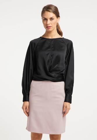 usha BLACK LABEL Blouse in Zwart: voorkant