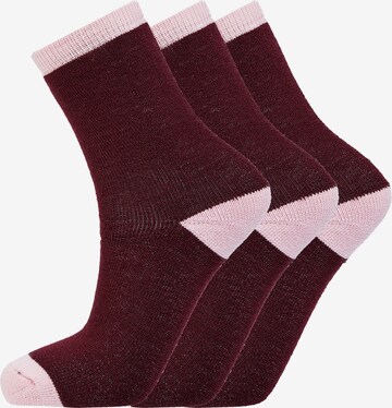 ZigZag Athletic Socks 'Lime' in Red: front