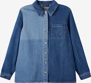 LMTD Comfort fit Button up shirt 'Lock' in Blue: front